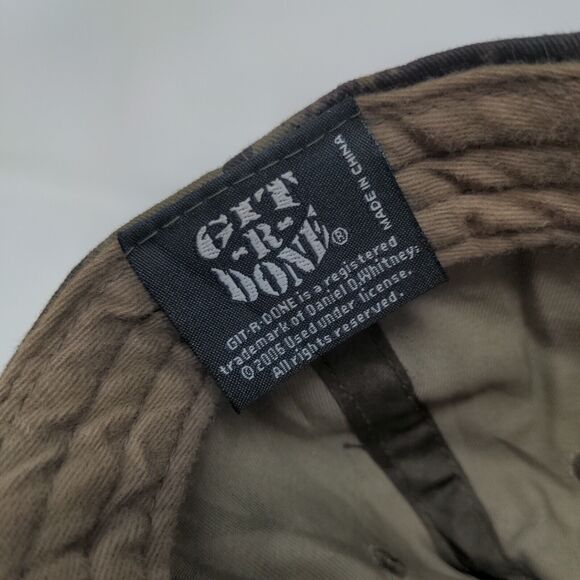 Git-R-Done Deer Hunter Strapback Hat Camouflage One Size Embroidered Rope Cotton - Picture 7 of 8